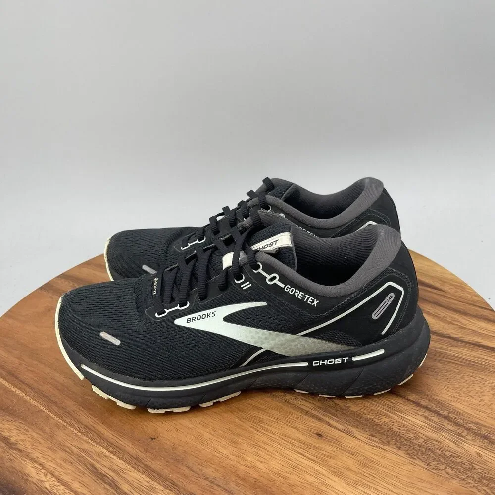 Brooks Ghost 14 GTX Shoes Womens Size 9 B Black Running Comfort Walking Sneakers